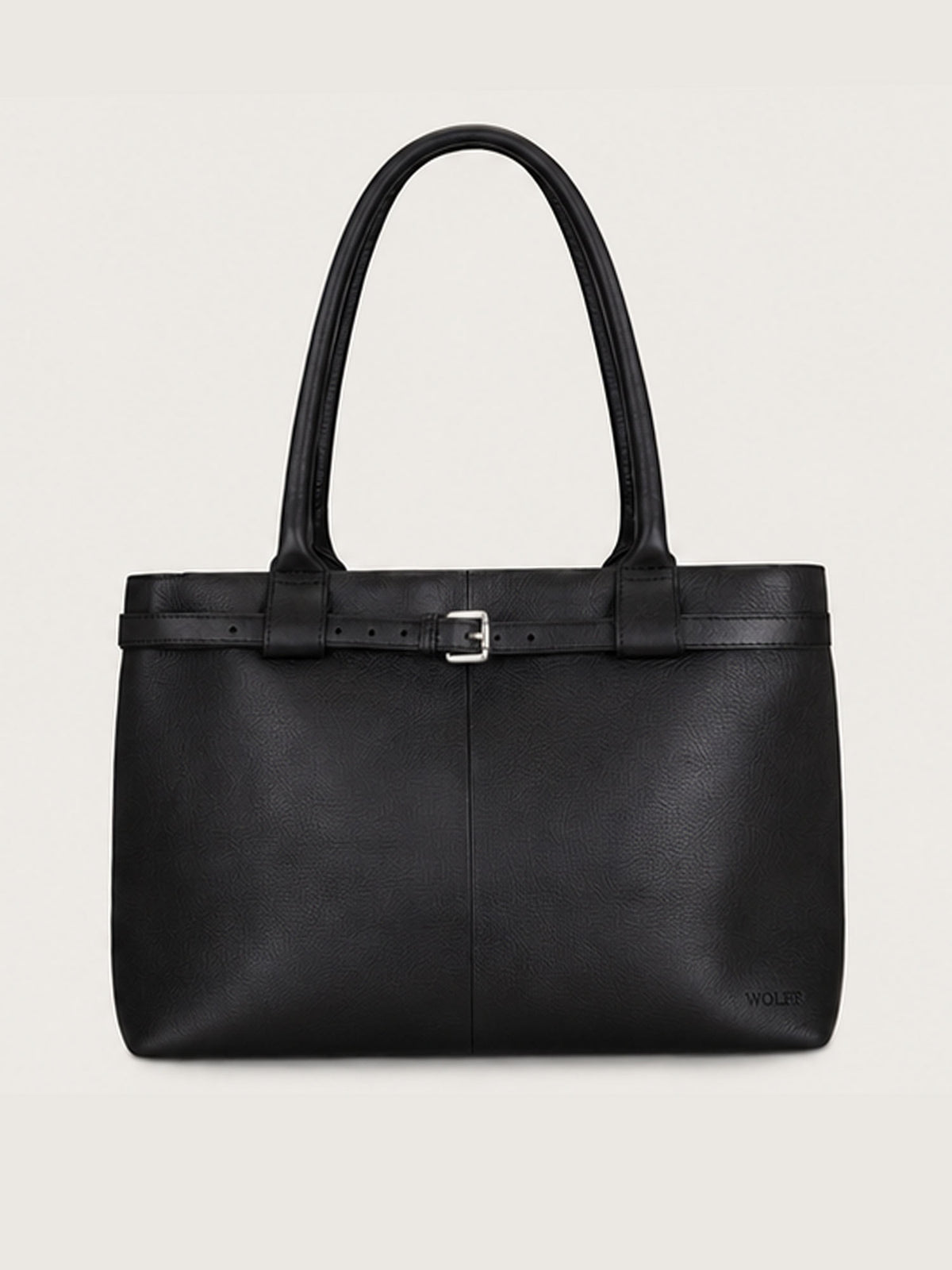 Paris Commuter Tote — Black, Thin Belt