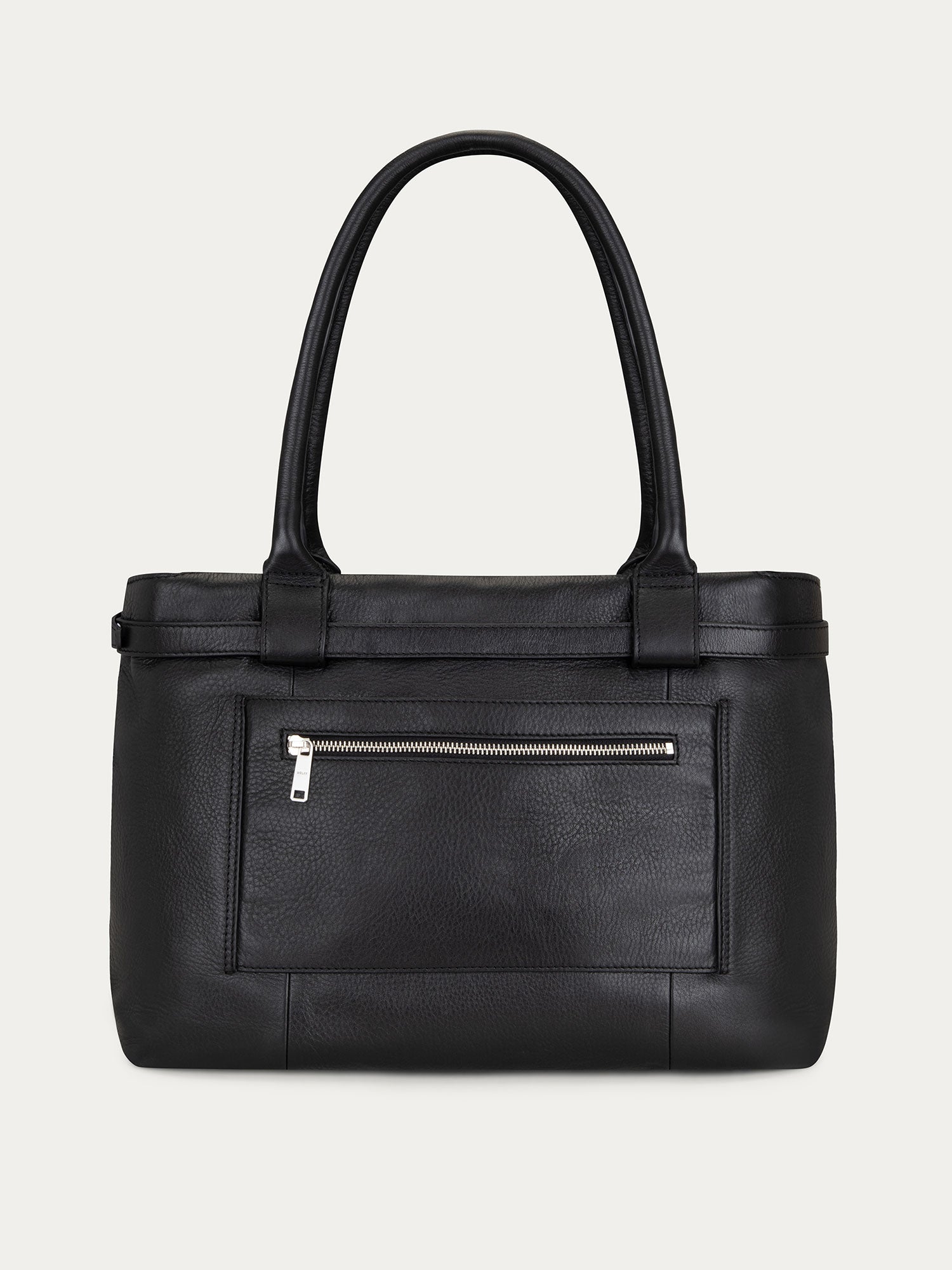 The Paris Commuter Tote — Black, Thin Belt