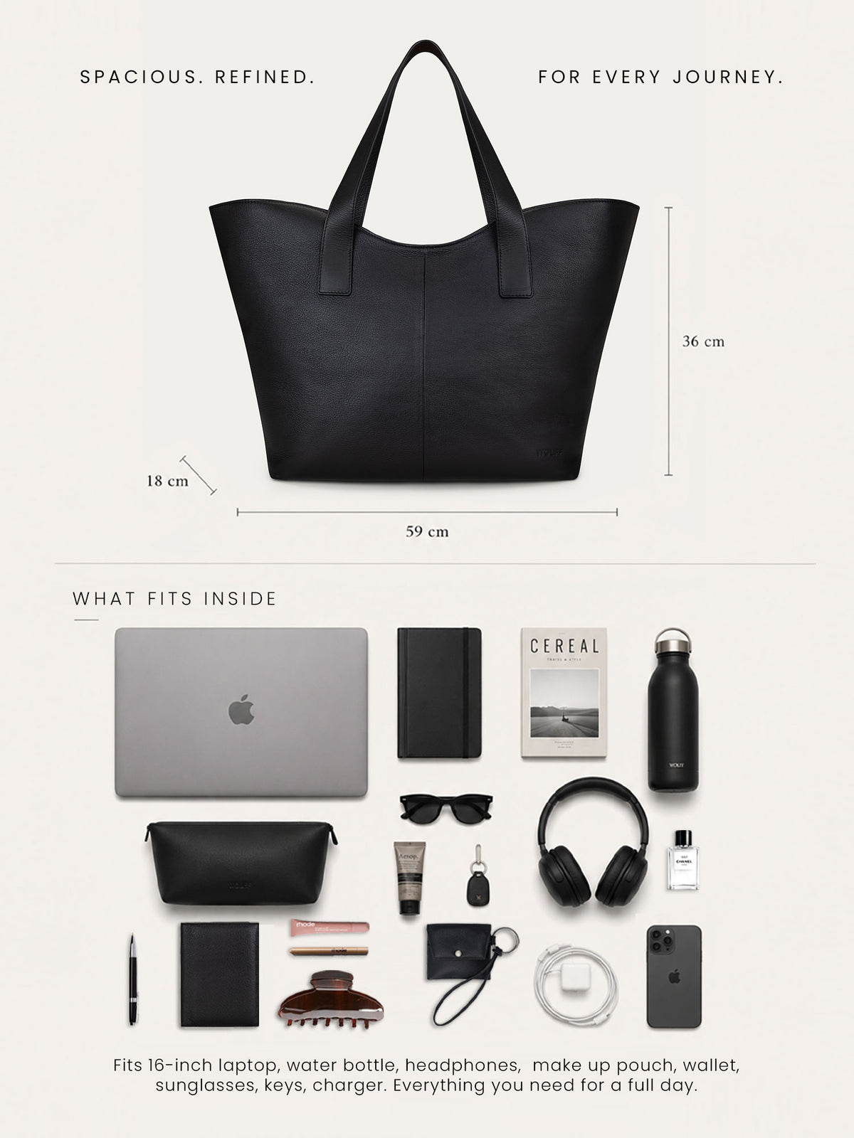 Sydney Tote Bag — Black