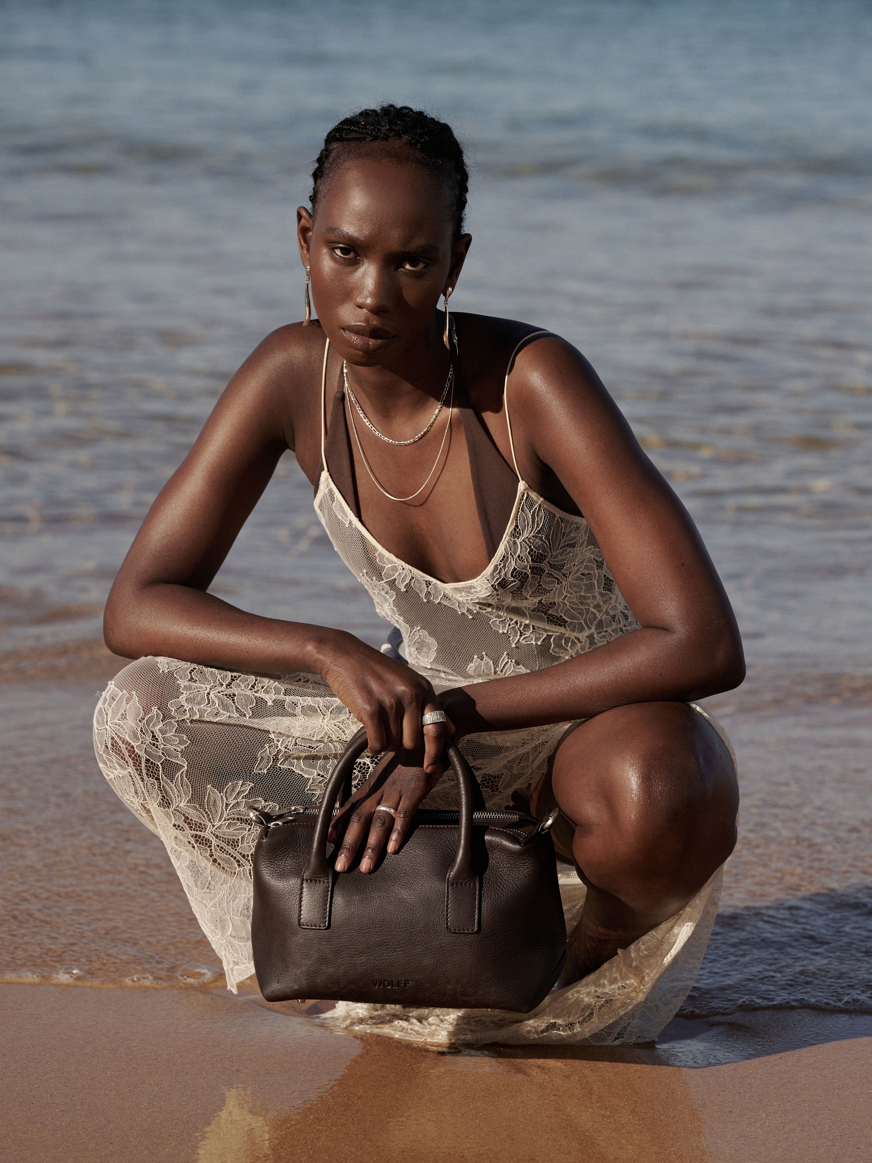 Boston Top Handle Bag — Chocolate