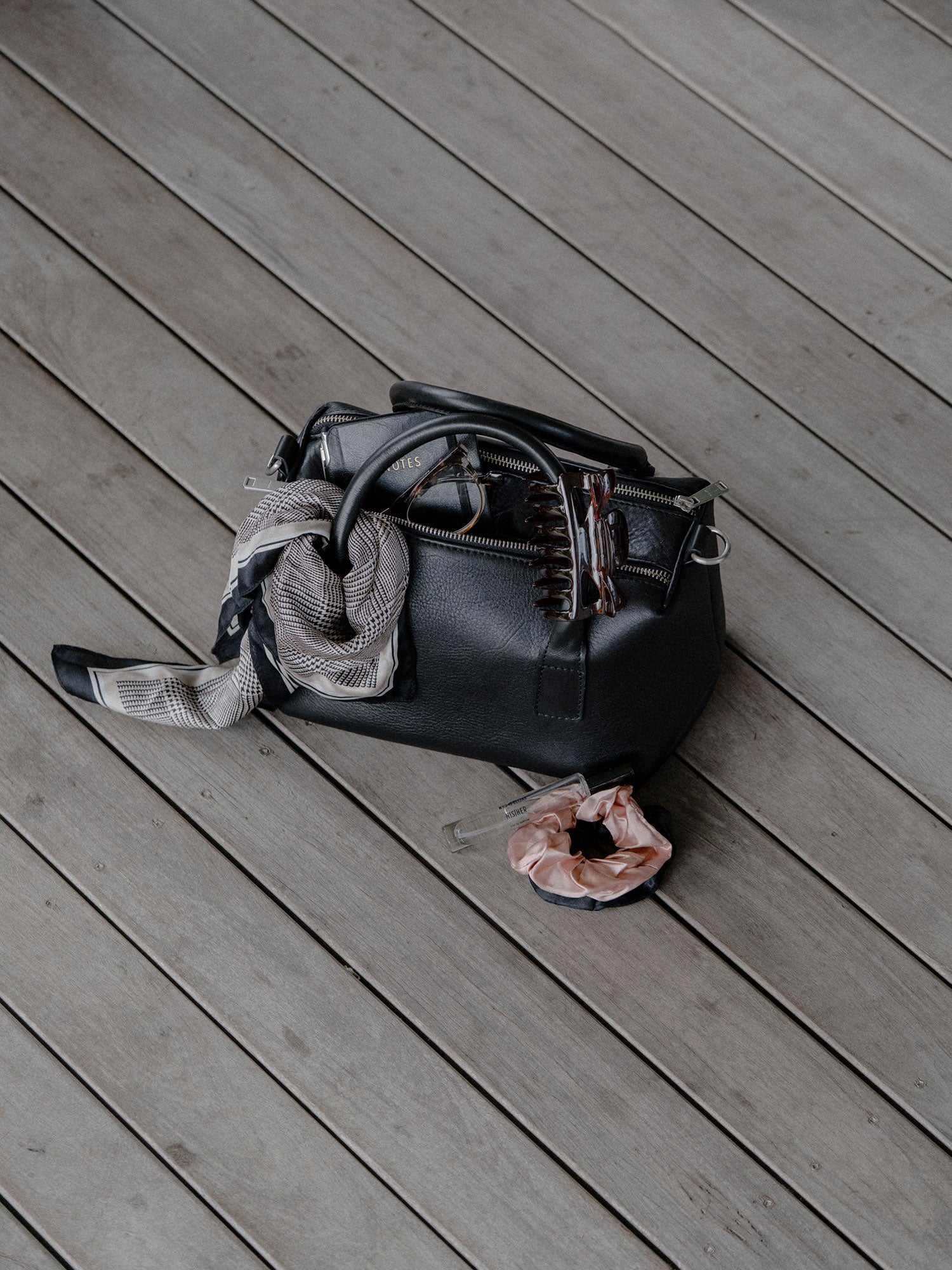 Boston Bag — Black | Top Handle & Crossbody