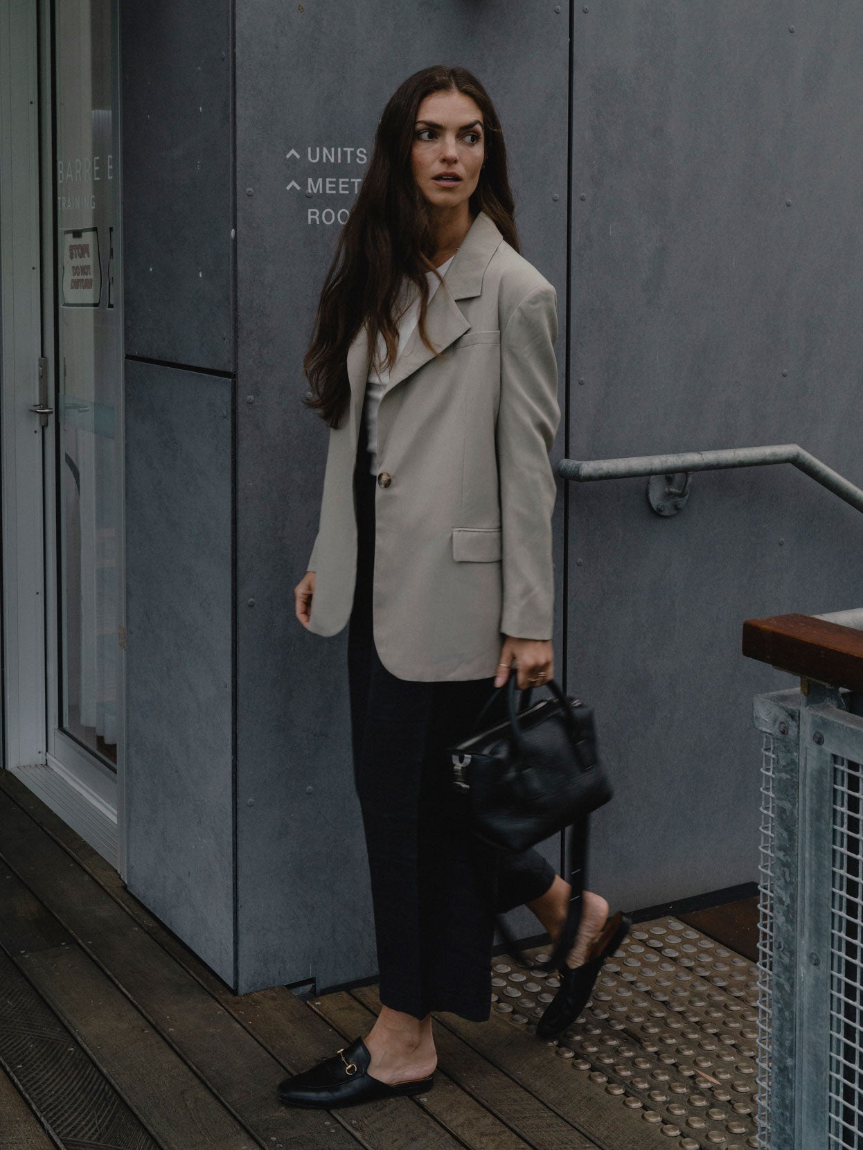 Boston Top Handle Bag — Black