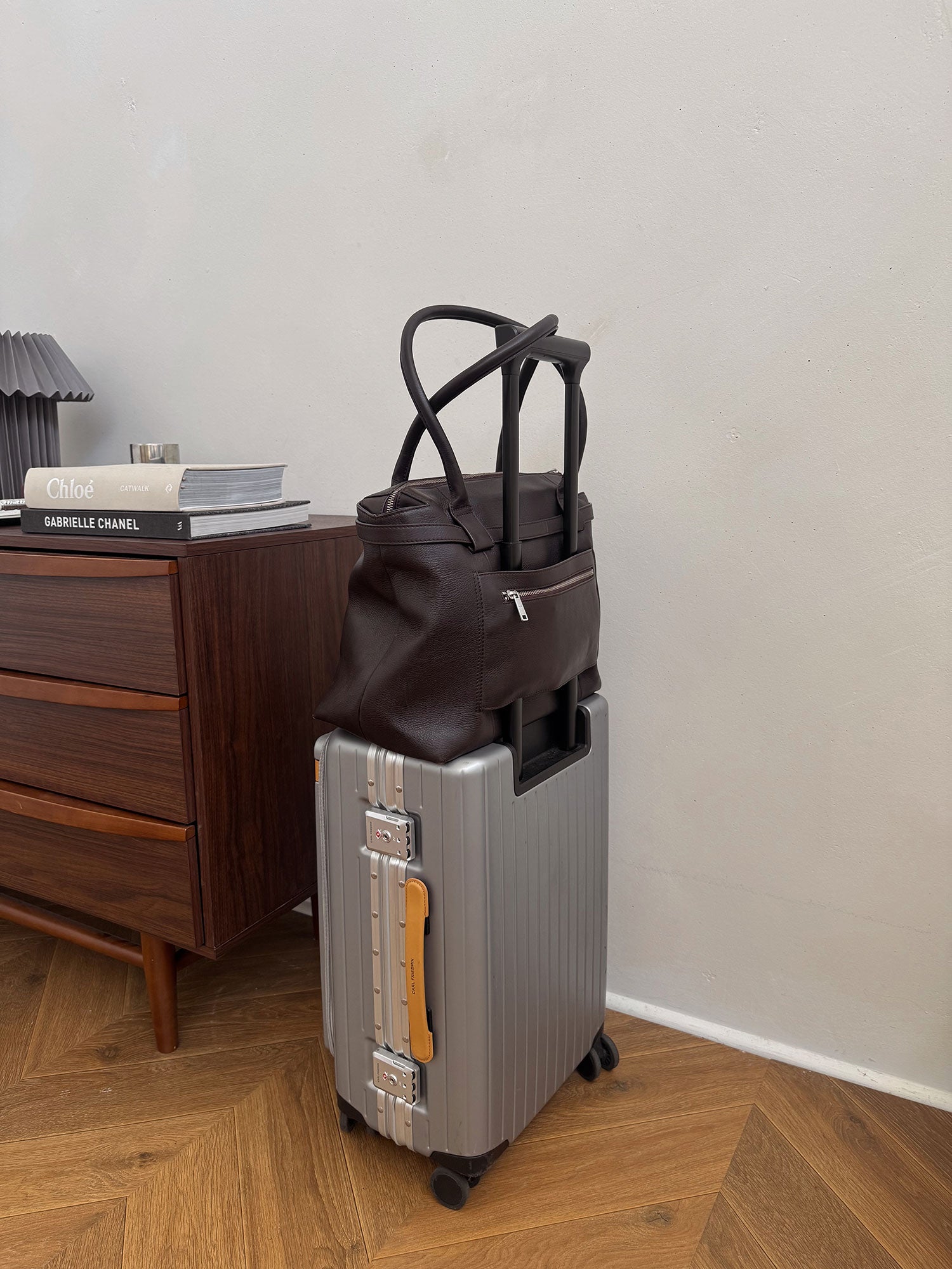 Paris Tote by @dom.overseas — Chocolate, thin belt