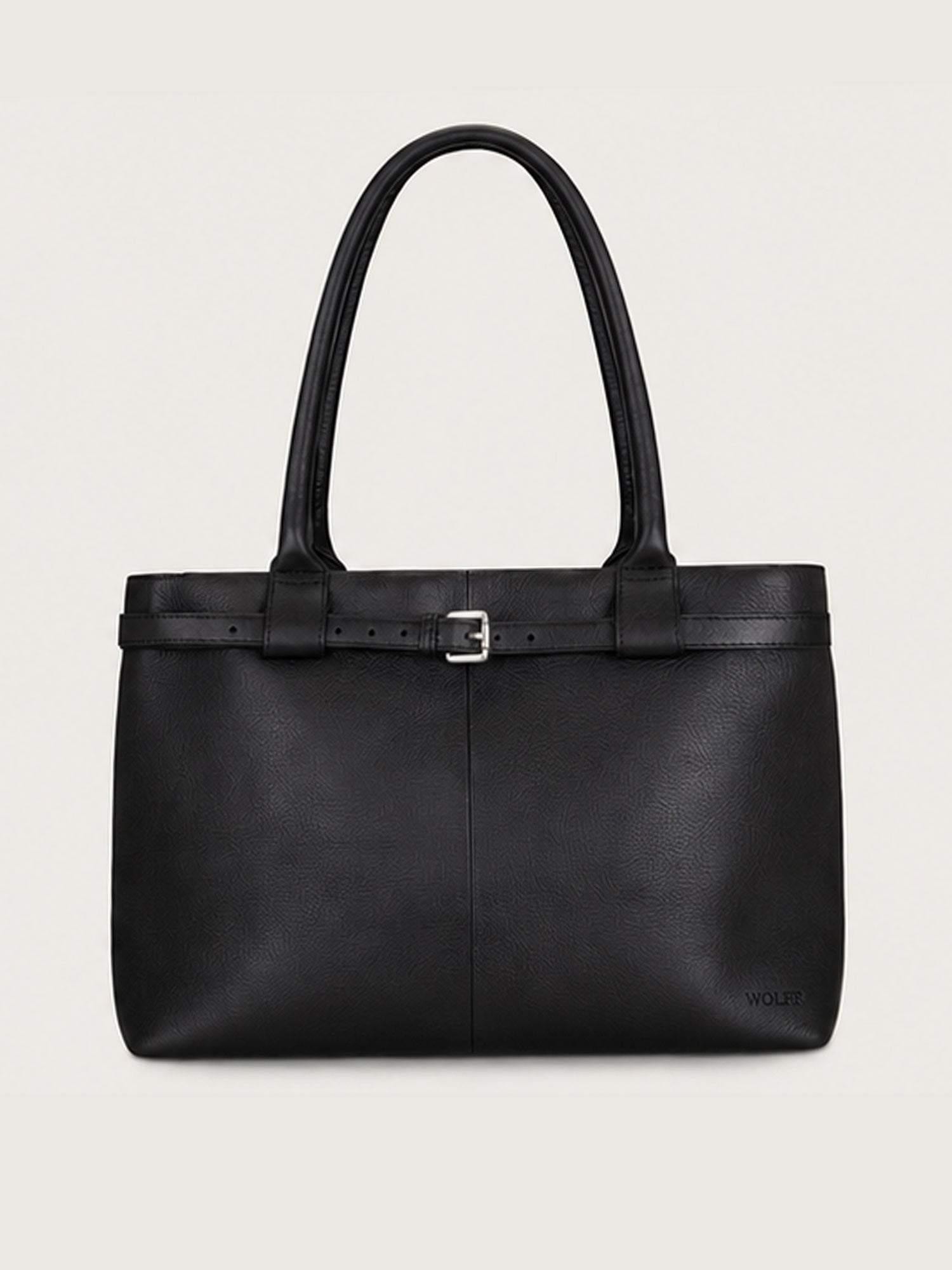 Paris Commuter Tote — Black, Thin Belt