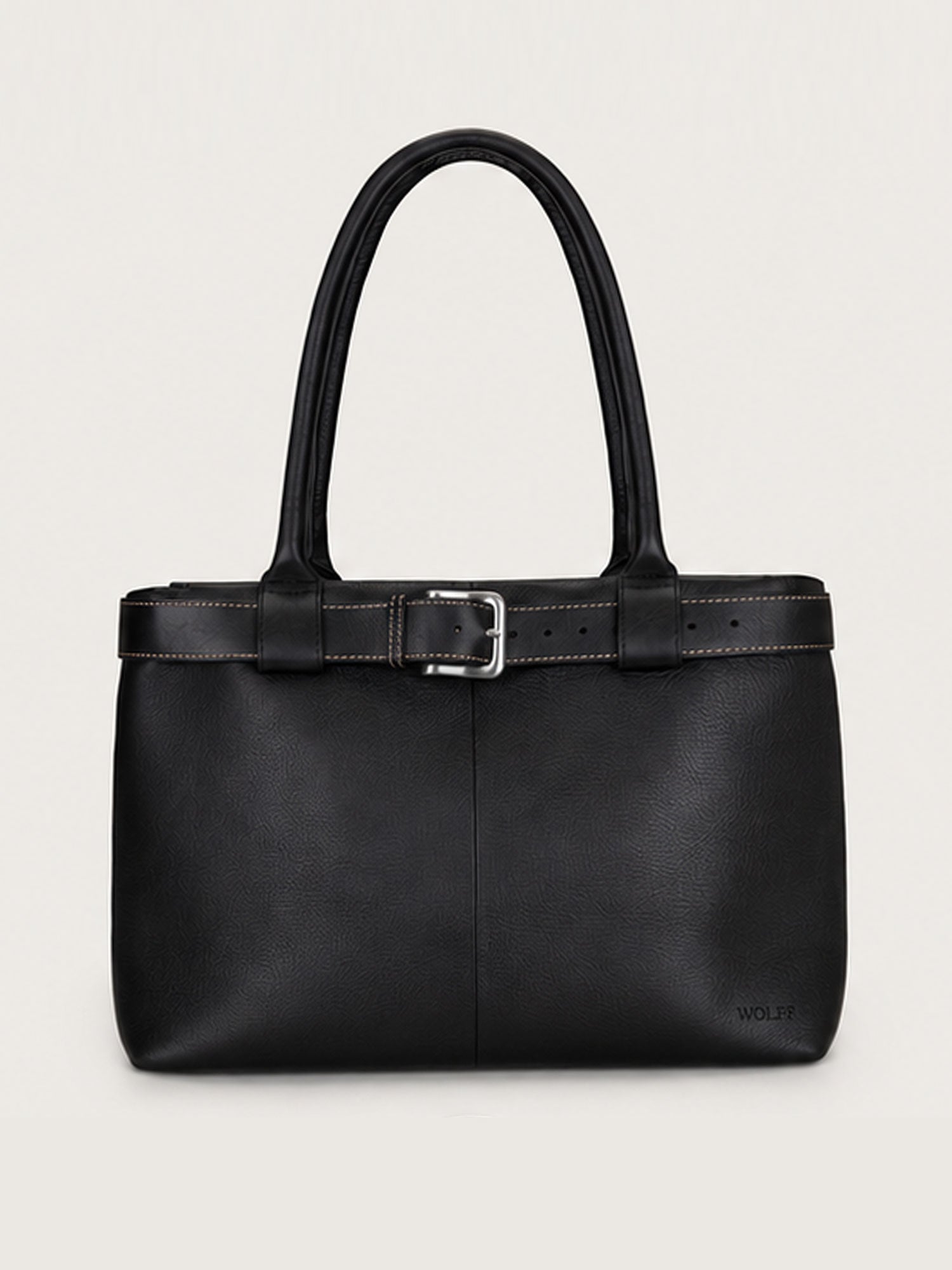 Paris Commuter Tote — Black, Wide Belt