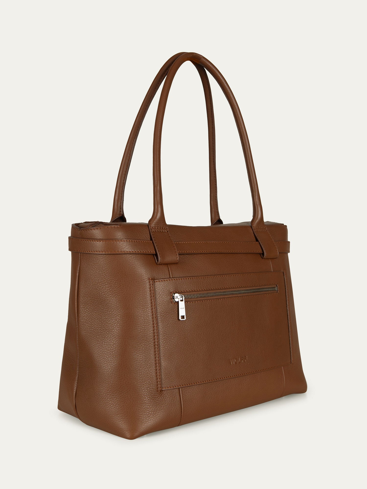 The Paris Commuter Tote — Tan, thin belt
