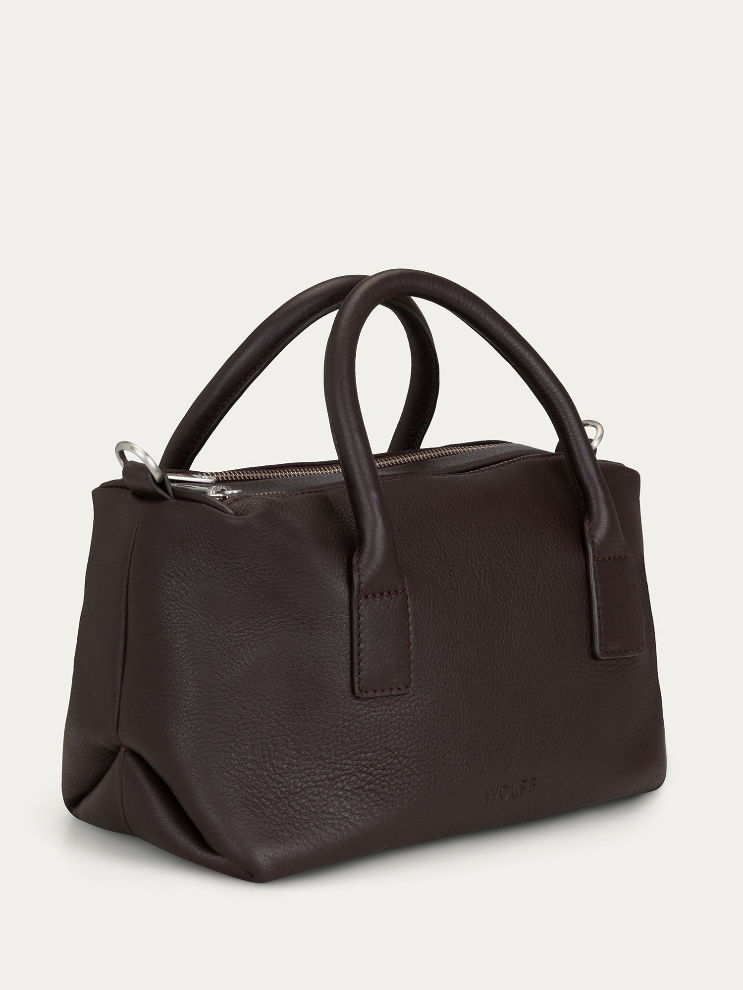 Boston Top Handle Bag — Chocolate