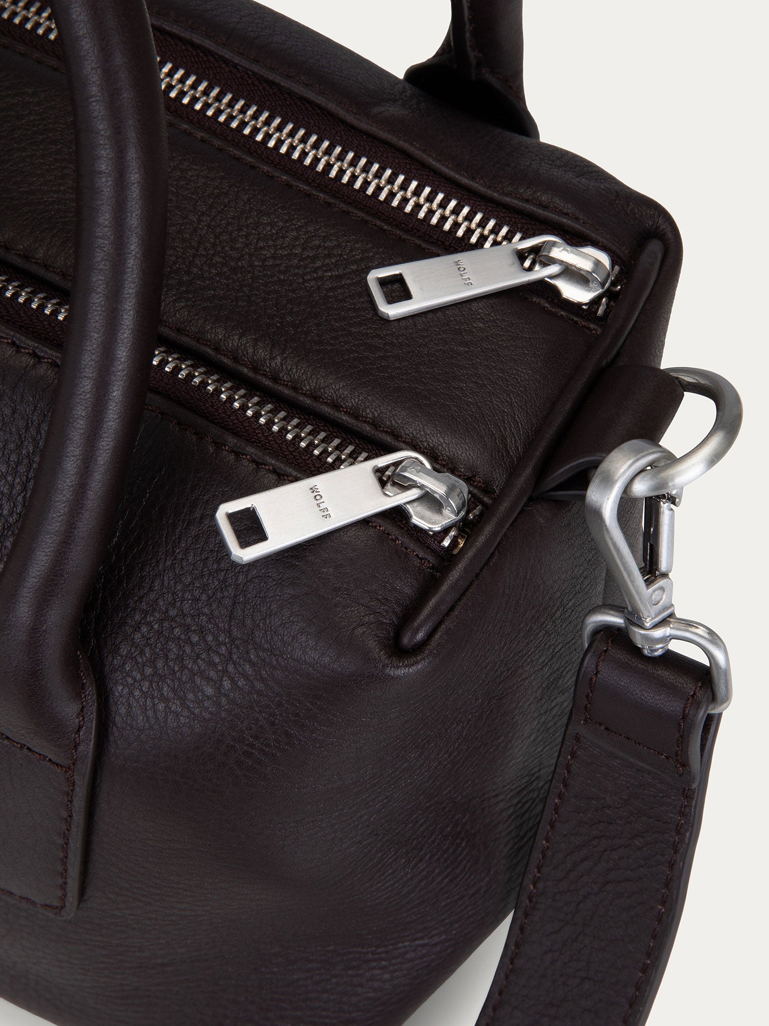 Boston Top Handle Bag — Chocolate
