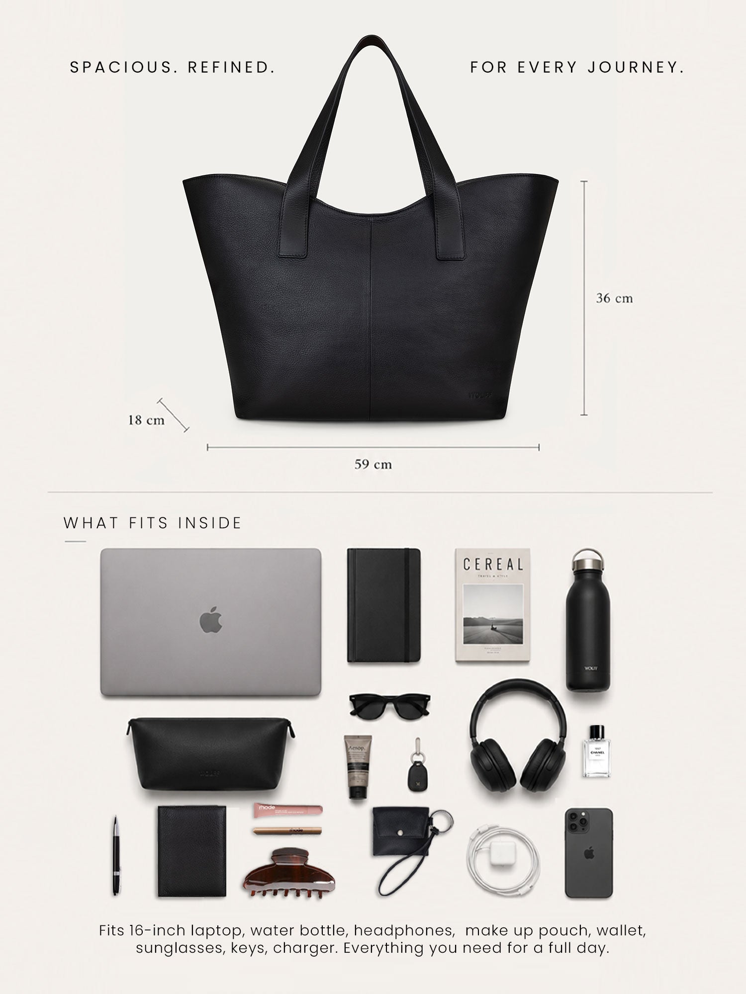 Sydney Tote Bag — Black