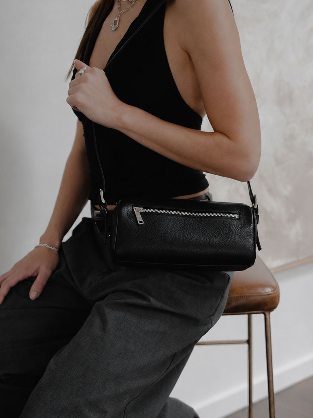 Tokyo Barrel Bag — Black