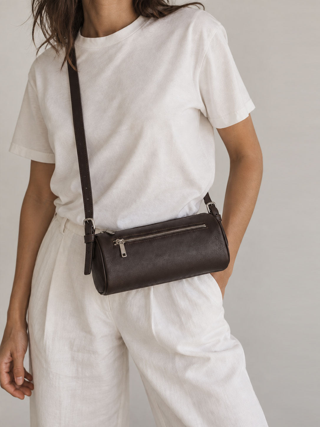 Tokyo Barrel Bag — Chocolate