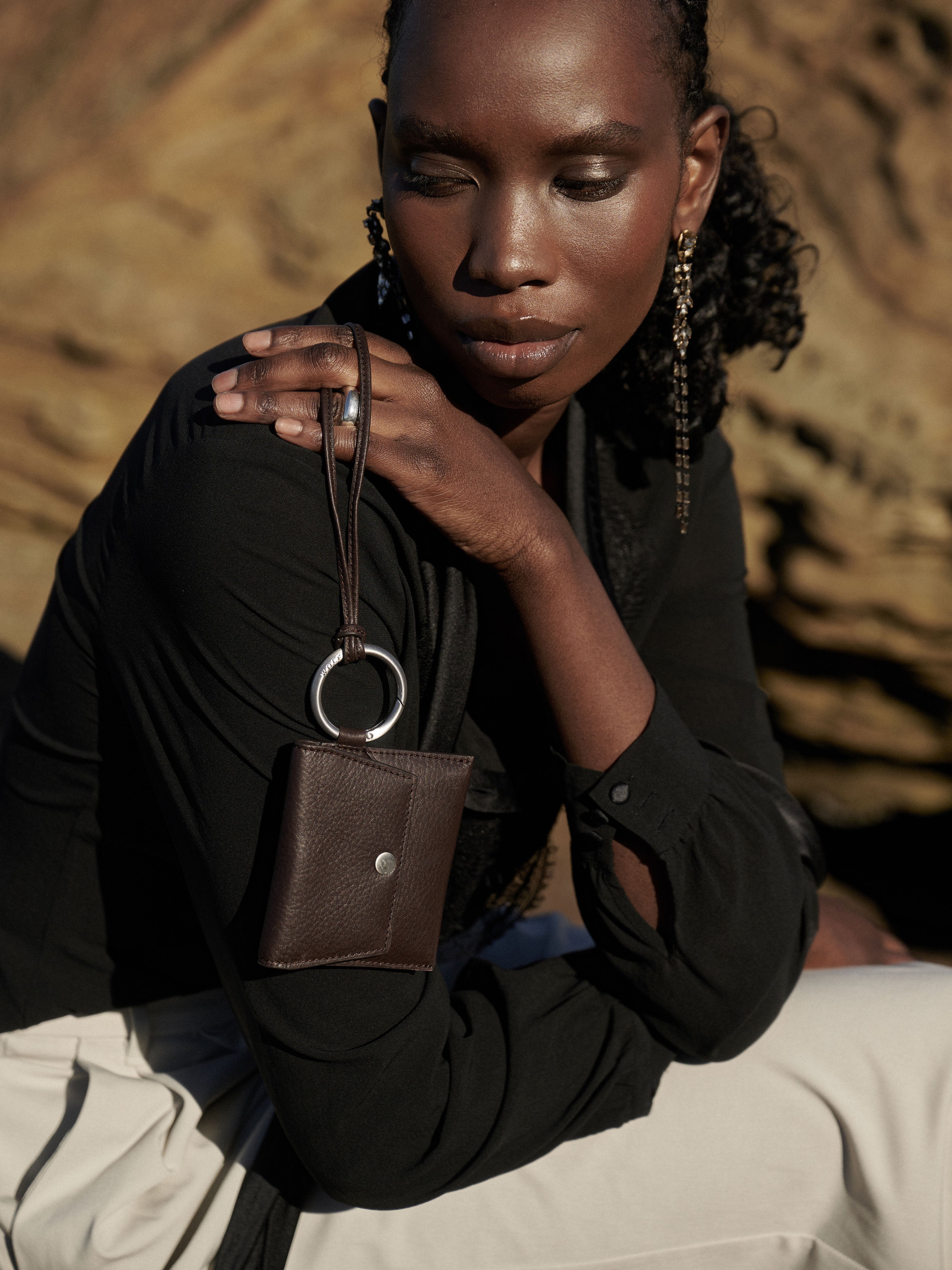 Elisa Mini Wallet — Chocolate